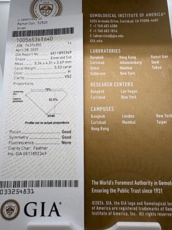 GIA certificaat 1005