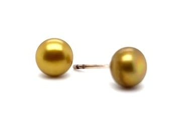 Zoetwaterparels goudkleur Cultivé