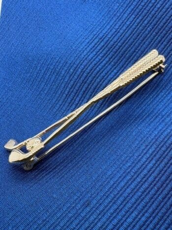Zilveren Golf broche
