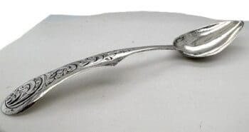 Antiek zilveren Biedermeier lepel anno 1854